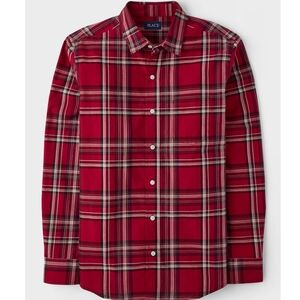Place Men's Vibrant Red Checkered Shirt